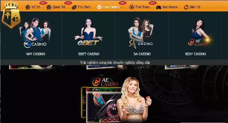 Các sảnh Casino phổ biến trong trực tiếp game