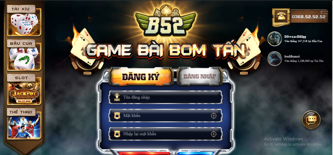 Cong game B52 Top 3 Phom online uy tin nhat - B52, Boc Fan, Yowin - Top 3 Phỏm online uy tín nhất hiện nay
